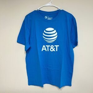 AT&T Blue Crewneck Short Sleeve Tee Employee Large Men